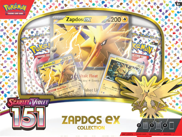 Pokemon Scarlet and Violet 151 Zapdos Ex Collection Box - Cartes Sportives Rive Sud