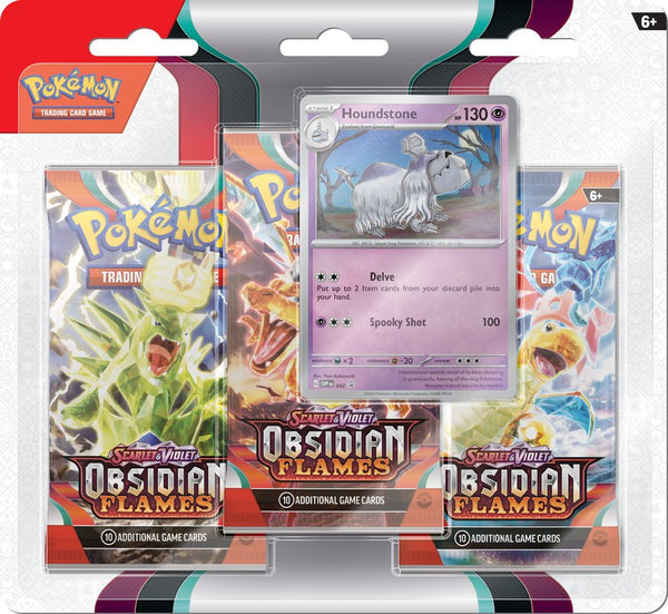 Pokemon SV3 Obsidian Flames 3 Pack Blister - Cartes Sportives Rive Sud