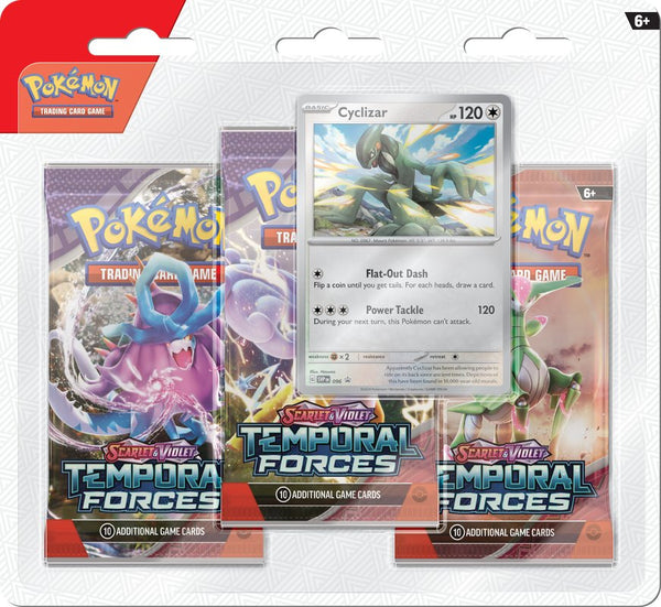 Pokemon SV5 Temporal Forces 3Pack Blister - Cartes Sportives Rive Sud