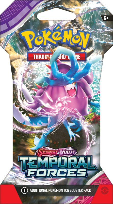 Pokemon SV5 Temporal Forces Sleeved Booster Pack - Cartes Sportives Rive Sud