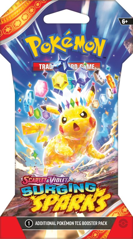 Pokemon SV8 Surging Sparks Sleeved Pack (Pre - Order) - Cartes Sportives Rive Sud