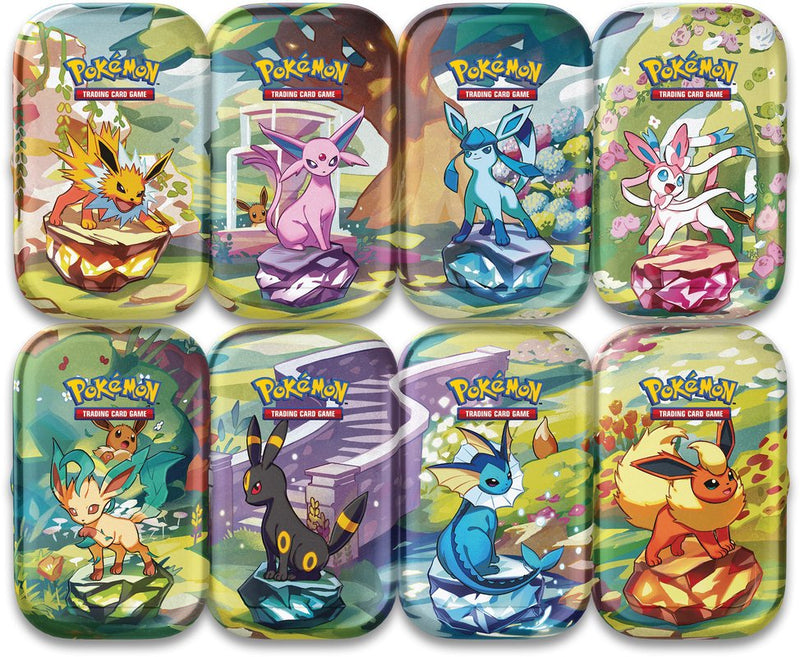 Pokemon SV8.5 Prismatic Evolutions Mini Tin (Pre - Order) - Cartes Sportives Rive Sud