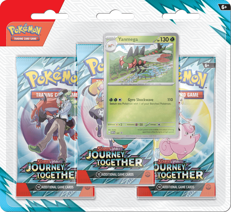 Pokemon SV9 Journey Together 3PK Blister (Pre - Order) - Cartes Sportives Rive Sud