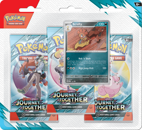 Pokemon SV9 Journey Together 3PK Blister (Pre - Order) - Cartes Sportives Rive Sud