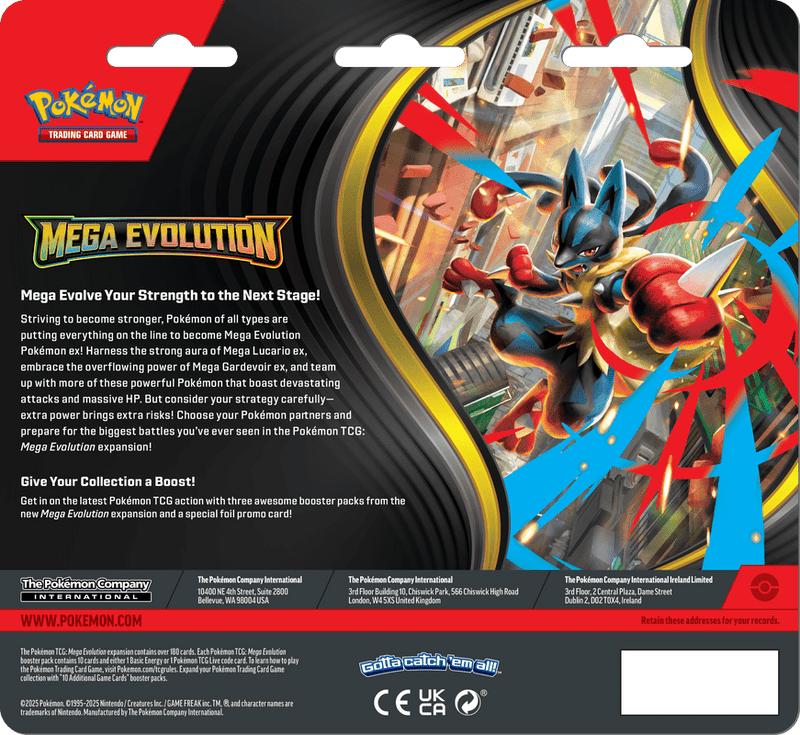 Pokemone ME01 Mega Evolutio 3PK Blister - Cartes Sportives Rive Sud