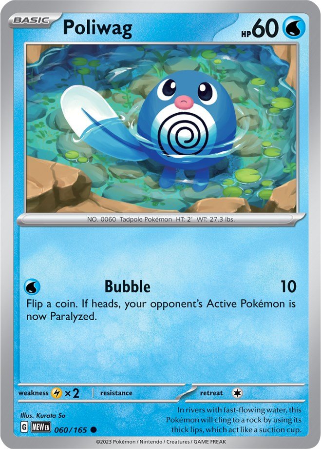 Poliwag [MEW - 060/165] - Cartes Sportives Rive Sud