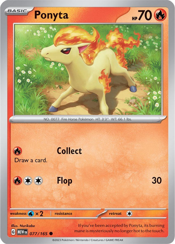 Ponyta [MEW - 077/165] - Cartes Sportives Rive Sud