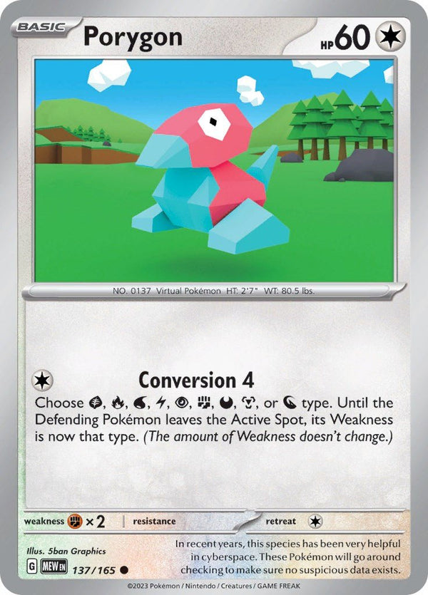 Porygon [MEW - 137/165] - Cartes Sportives Rive Sud