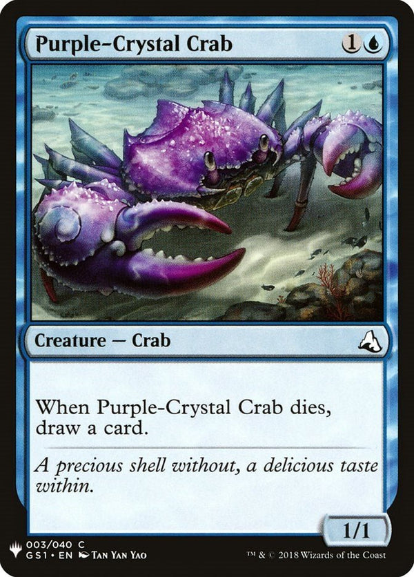 Purple - Crystal Crab [LIST - 3] - Cartes Sportives Rive Sud