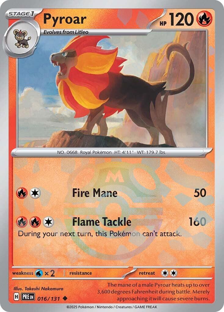 Pyroar (Master Ball Pattern) [PRE - 016/131] - Cartes Sportives Rive Sud