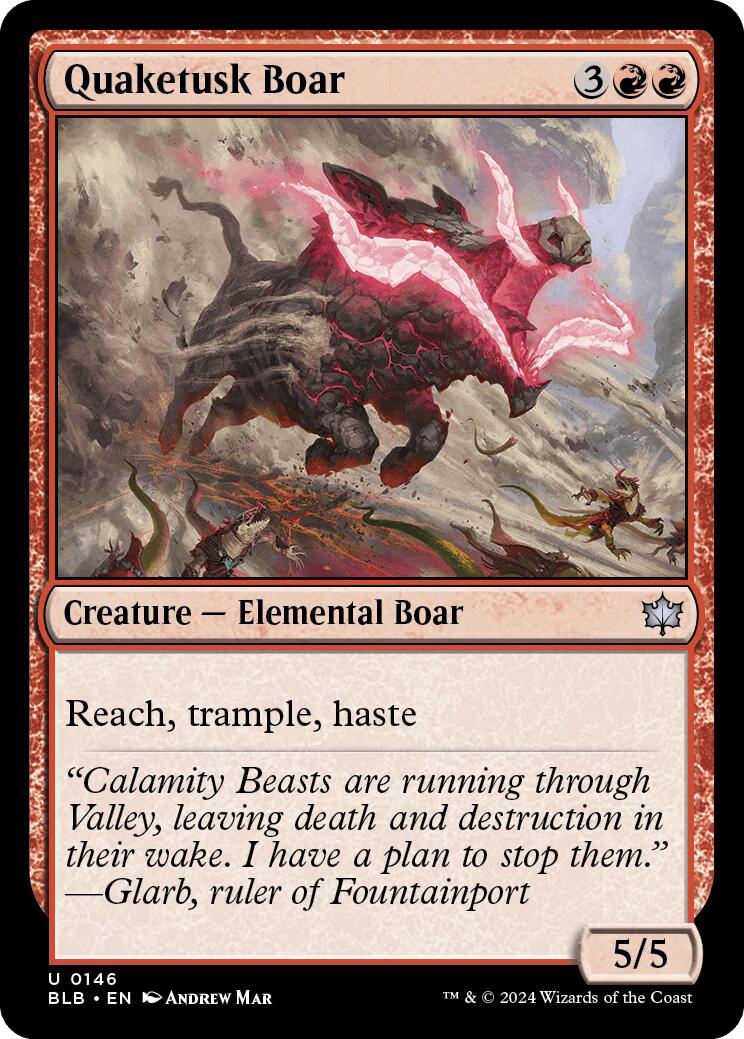 Quaketusk Boar [BLB - 146] - Cartes Sportives Rive Sud
