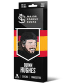 Quinn Hughes - Major League Socks - Cartes Sportives Rive Sud