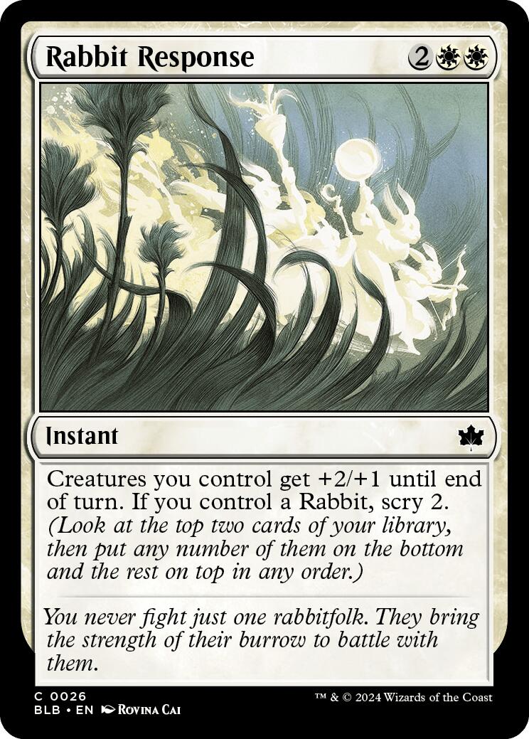 Rabbit Response [BLB - 26] - Cartes Sportives Rive Sud