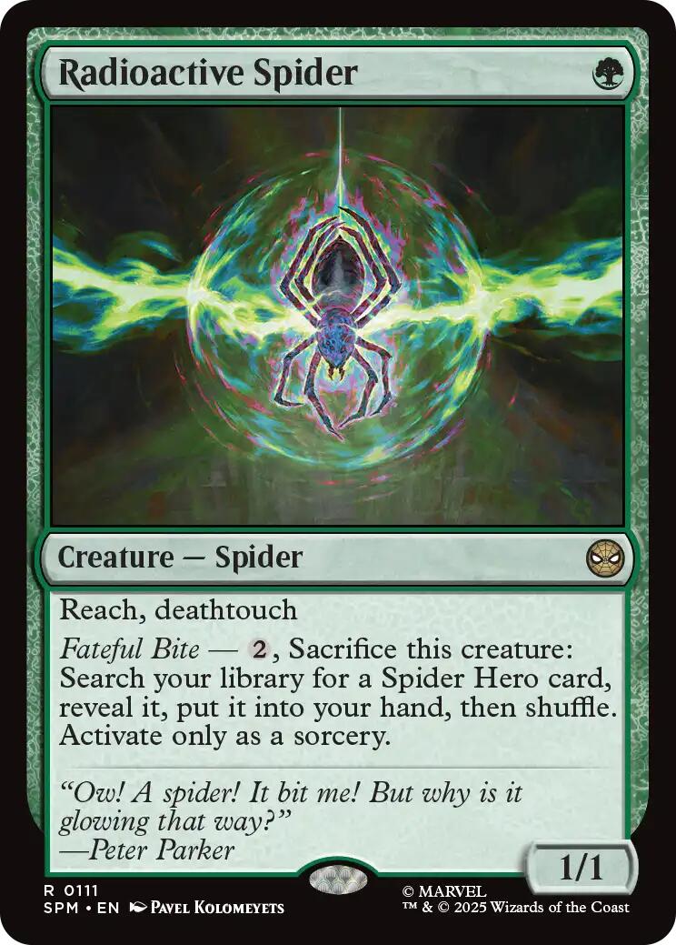 Radioactive Spider [SPM - 111] - Cartes Sportives Rive Sud