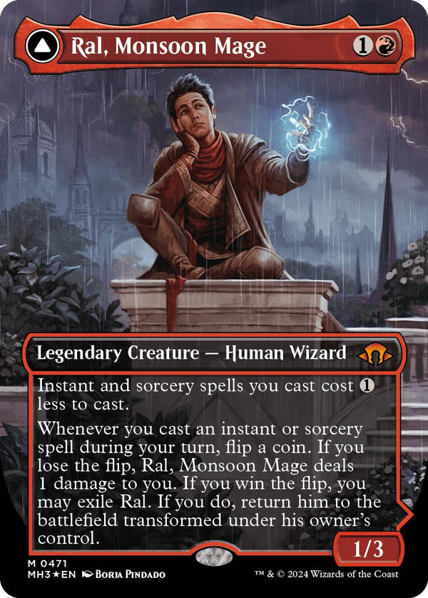 Ral, Monsoon Mage (Borderless) (Textured Foil) [MH3 - 471] - Cartes Sportives Rive Sud