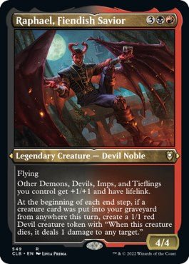 Raphael, Fiendish Savior (Foil Etched) [CLB - 549] - Cartes Sportives Rive Sud