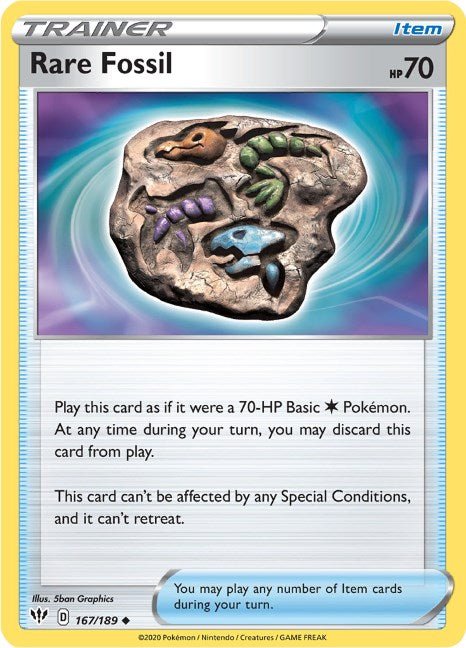 Rare Fossil [SWSH03 - 167/189] - Cartes Sportives Rive Sud