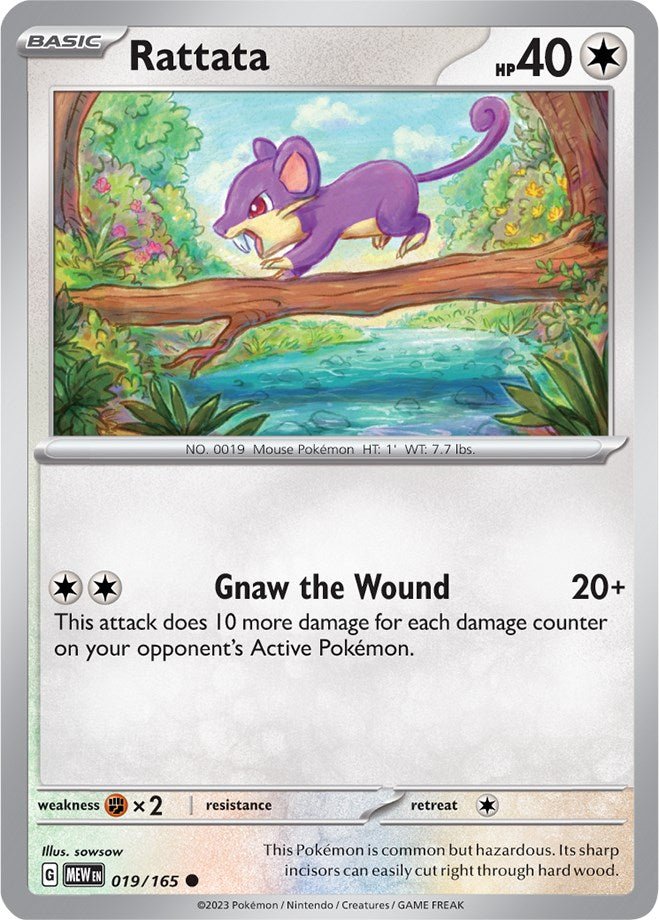 Rattata [MEW - 019/165] - Cartes Sportives Rive Sud