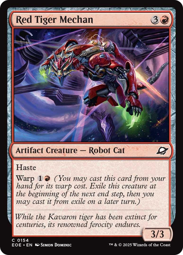 Red Tiger Mechan [EOE - 154] - Cartes Sportives Rive Sud