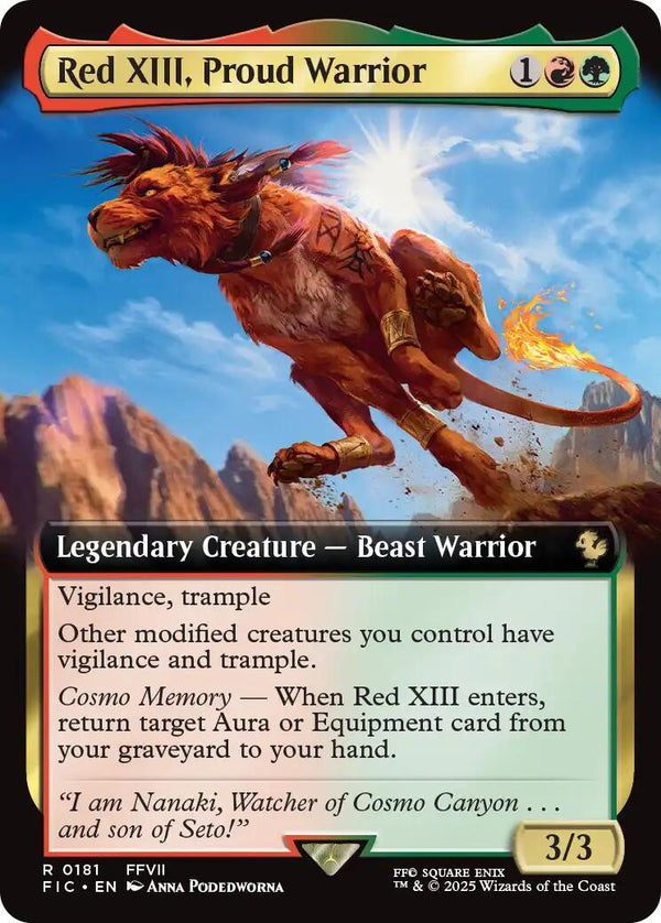 Red XIII, Proud Warrior (Extended Art) [FIC - 181] - Cartes Sportives Rive Sud