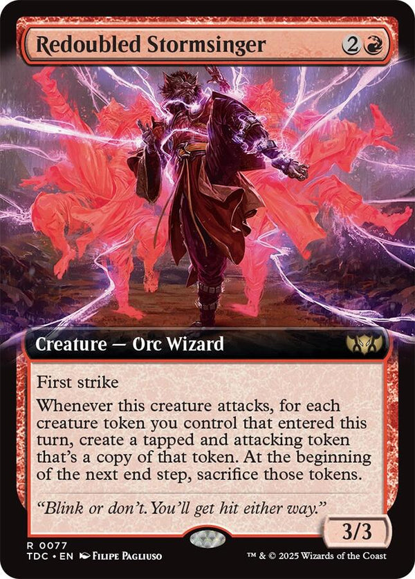 Redoubled Stormsinger (Extended Art) [TDC - 77] - Cartes Sportives Rive Sud