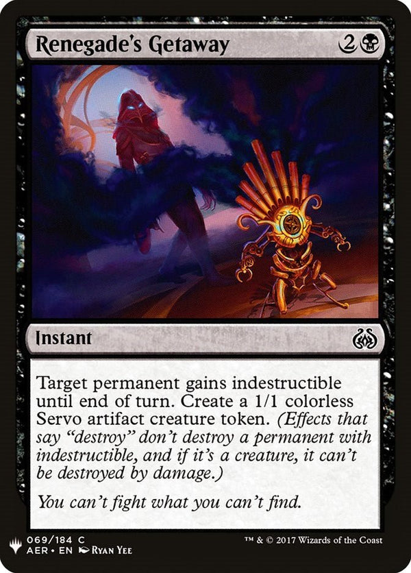 Renegade's Getaway [LIST - 69] - Cartes Sportives Rive Sud
