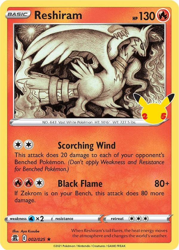 Reshiram [CLB - 002/025] - Cartes Sportives Rive Sud