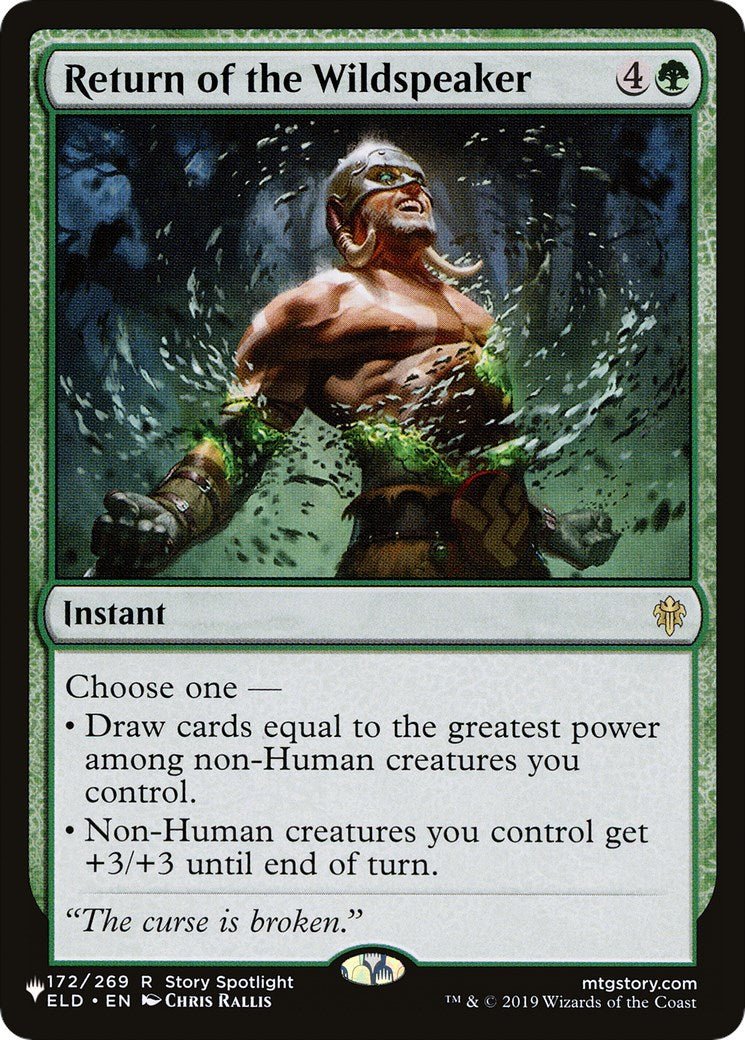 Return of the Wildspeaker [LIST - 172/269] - Cartes Sportives Rive Sud