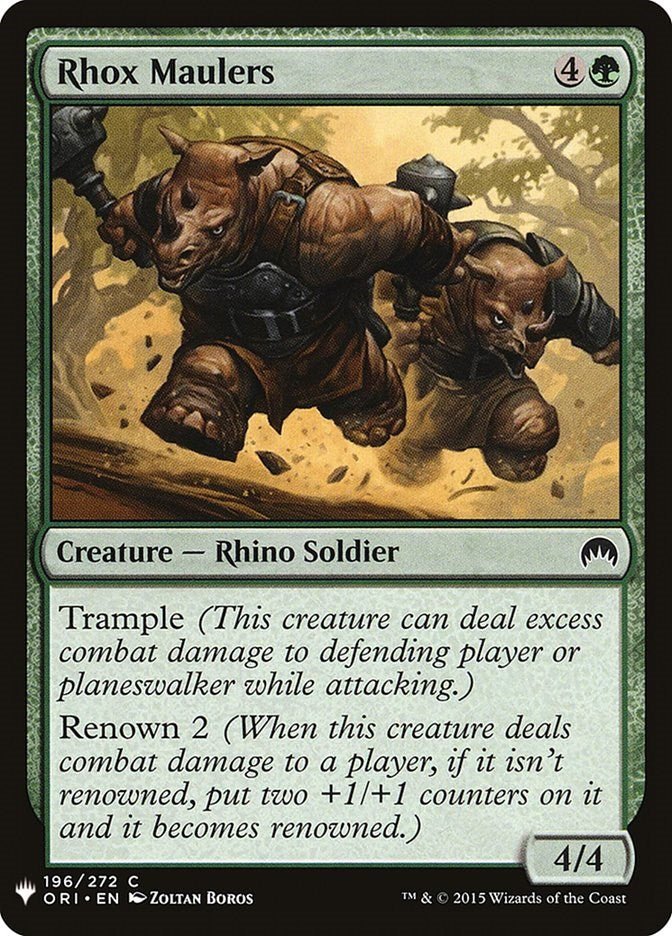 Rhox Maulers [LIST - 196] - Cartes Sportives Rive Sud