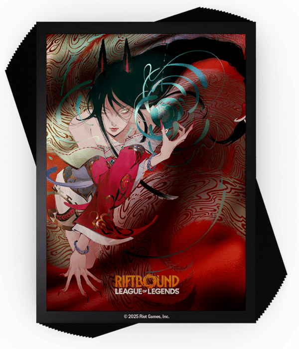 Riftbound League of Legends TCG Origins Art Sleeves Ahri 100CT (Pre - Order) - Cartes Sportives Rive Sud
