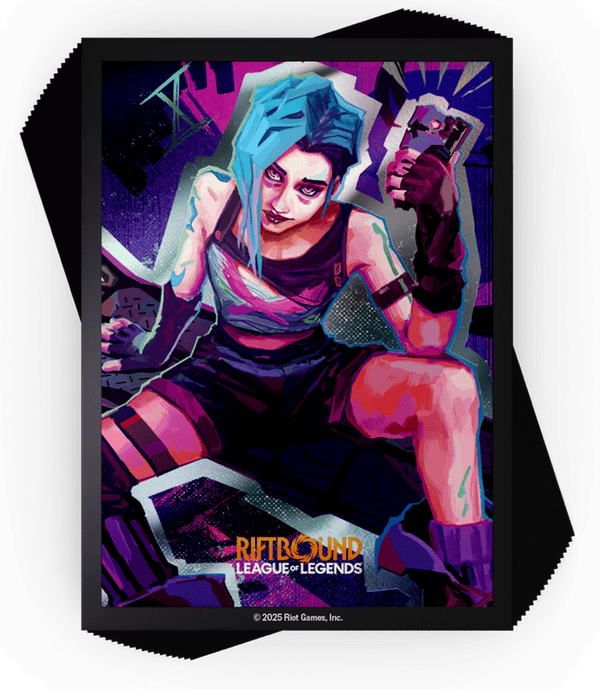 Riftbound League of Legends TCG Origins Art Sleeves Jinx 100CT (Pre - Order) - Cartes Sportives Rive Sud
