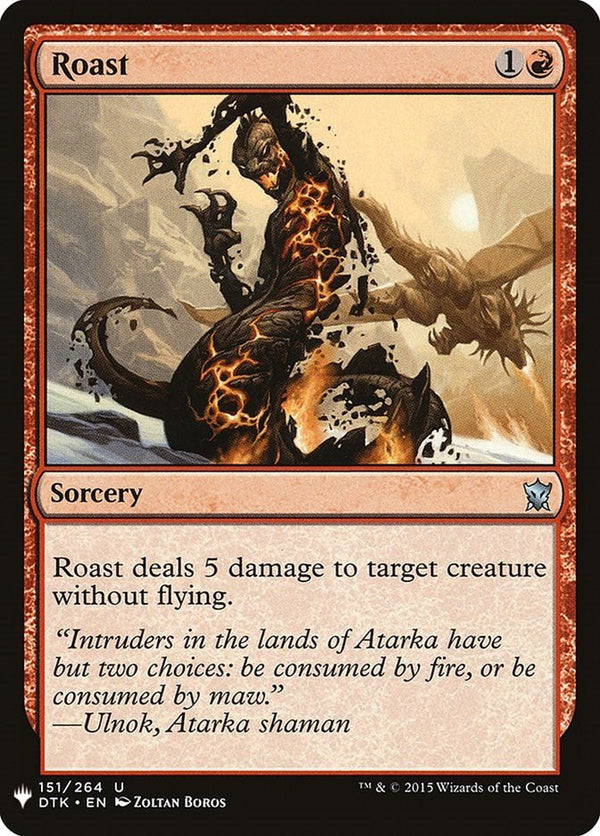 Roast [LIST - 151] - Cartes Sportives Rive Sud