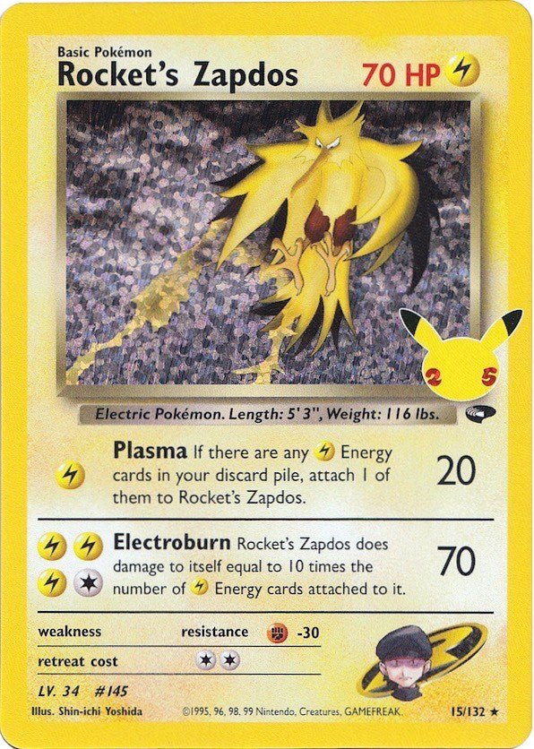Rocket's Zapdos [CCC - 15/132] - Cartes Sportives Rive Sud