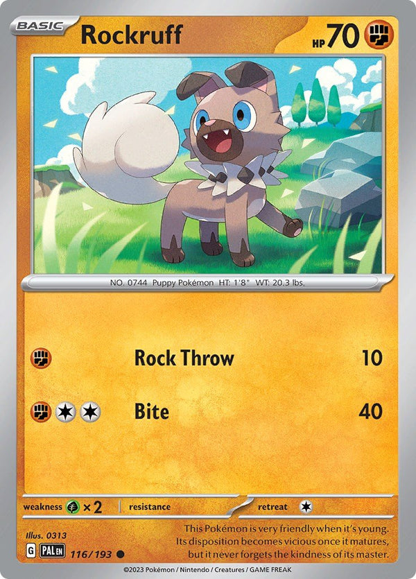 Rockruff [PAL - 116/193] - Cartes Sportives Rive Sud