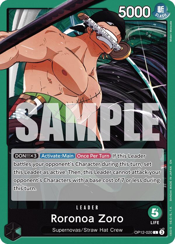 Roronoa Zoro (020) [OP12 - OP12 - 020] - Cartes Sportives Rive Sud