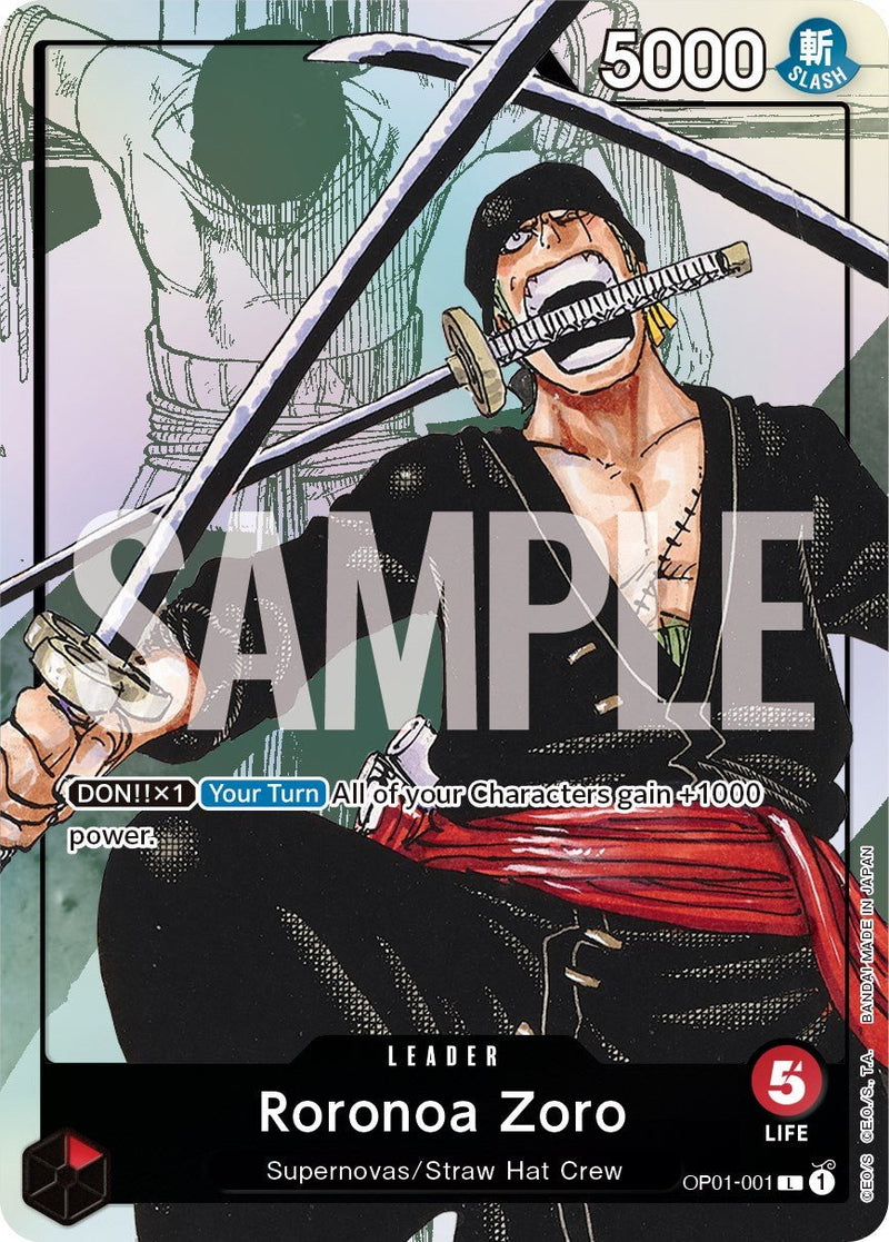 Roronoa Zoro - OP01 - 001 (Alternate Art) [OP - PR - OP01 - 001] - Cartes Sportives Rive Sud