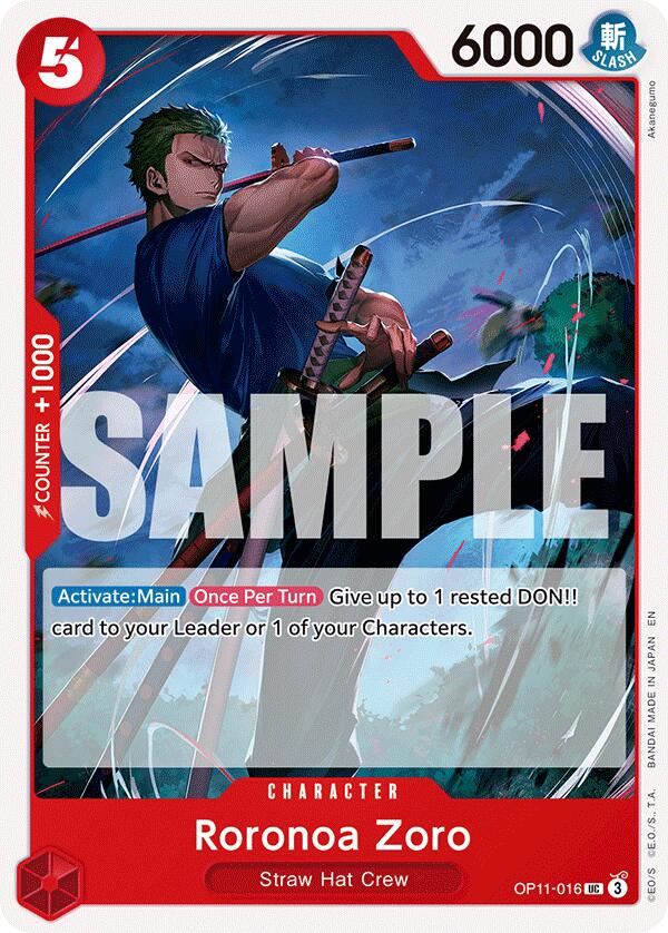 Roronoa Zoro [OP11 - OP11 - 016] - Cartes Sportives Rive Sud