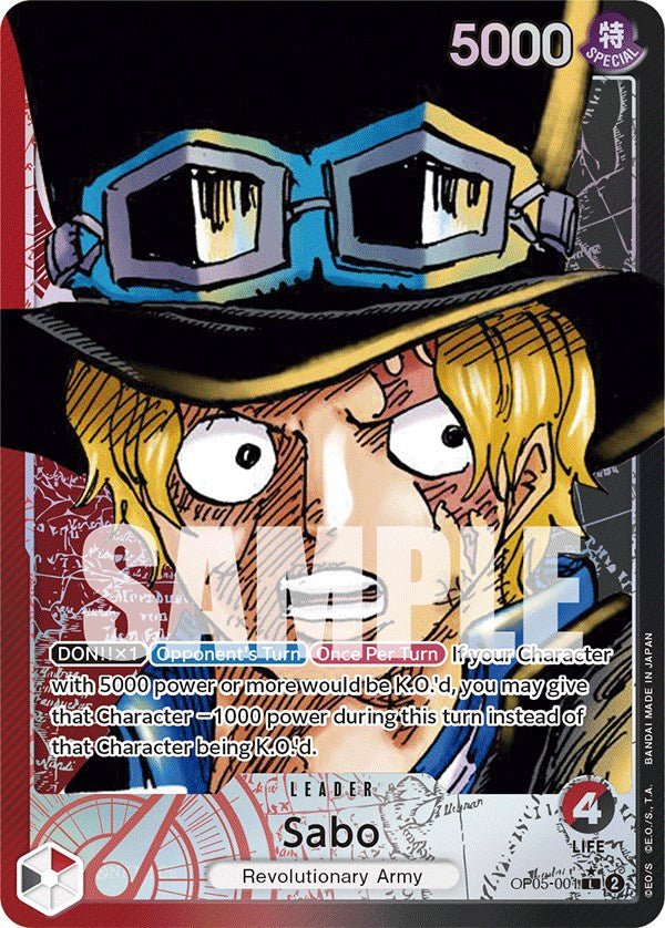 Sabo (001) (Alternate Art) [OP05 - OP05 - 001] - Cartes Sportives Rive Sud
