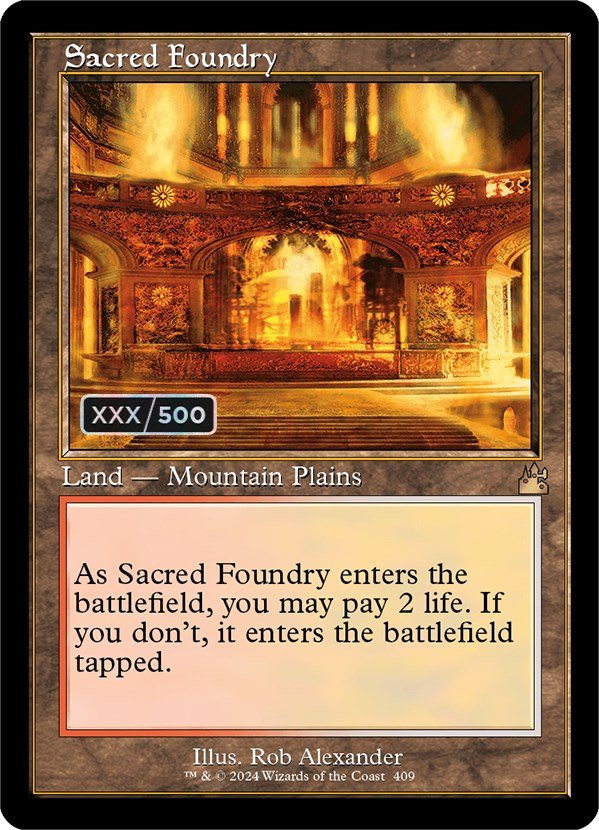 Sacred Foundry (Retro Frame) (Serial Numbered) [RVR - 409] - Cartes Sportives Rive Sud