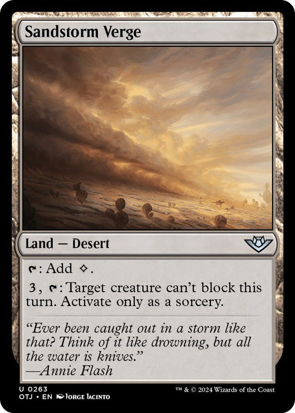 Sandstorm Verge [OTJ - 263] - Cartes Sportives Rive Sud