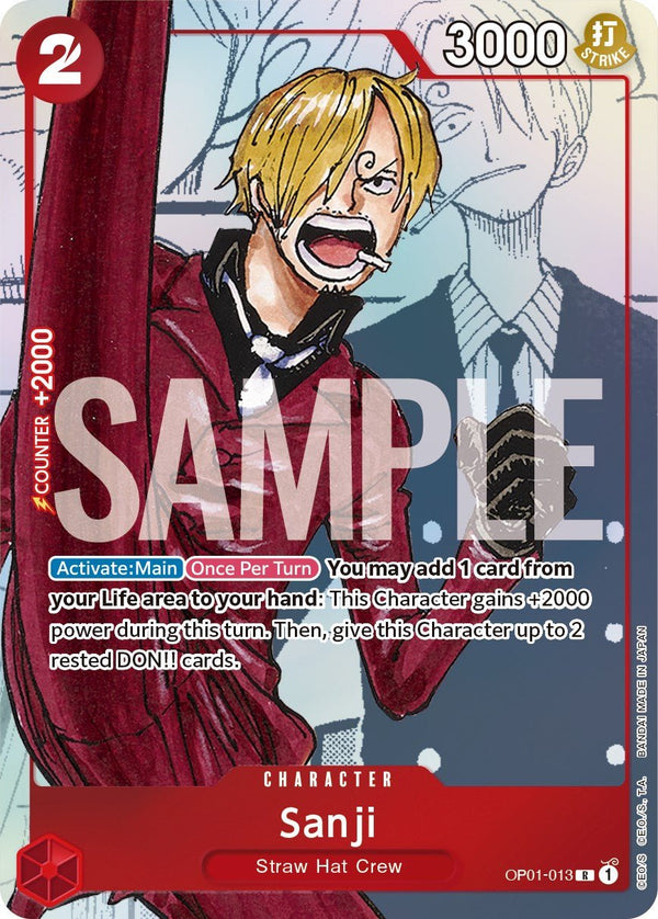 Sanji - OP01 - 013 (Alternate Art) [OP - PR - OP01 - 013] - Cartes Sportives Rive Sud