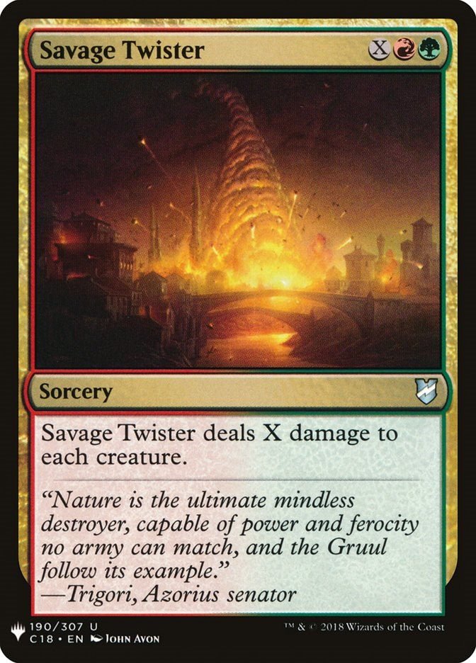 Savage Twister [LIST - 190] - Cartes Sportives Rive Sud