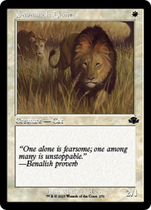 Savannah Lions (Retro Frame) [DMR - 270] - Cartes Sportives Rive Sud