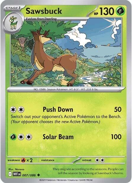 Sawsbuck [WHT - 007/086] - Cartes Sportives Rive Sud