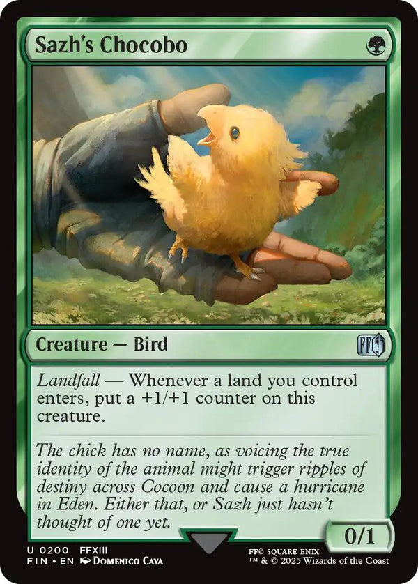 Sazh's Chocobo [FIN - 200] - Cartes Sportives Rive Sud