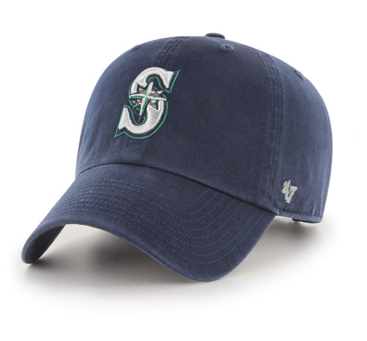 Seatle Mariners 47Brand Clean Up Navy Blue - Cartes Sportives Rive Sud