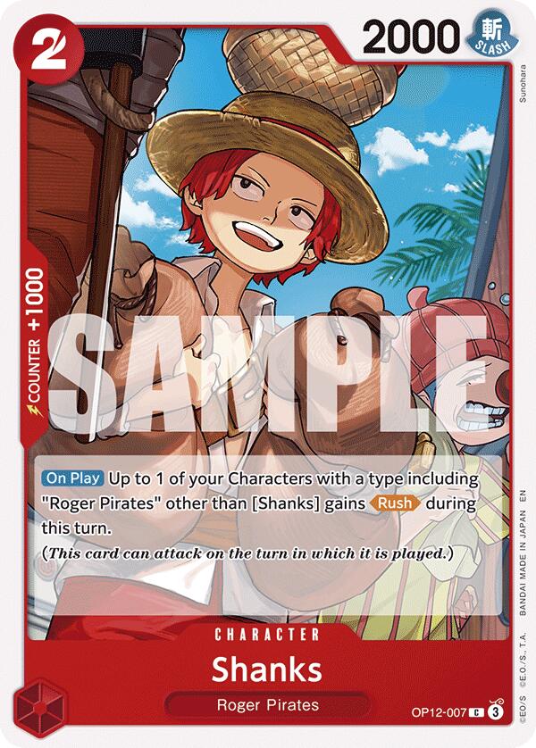 Shanks (007) [OP12 - OP12 - 007] - Cartes Sportives Rive Sud