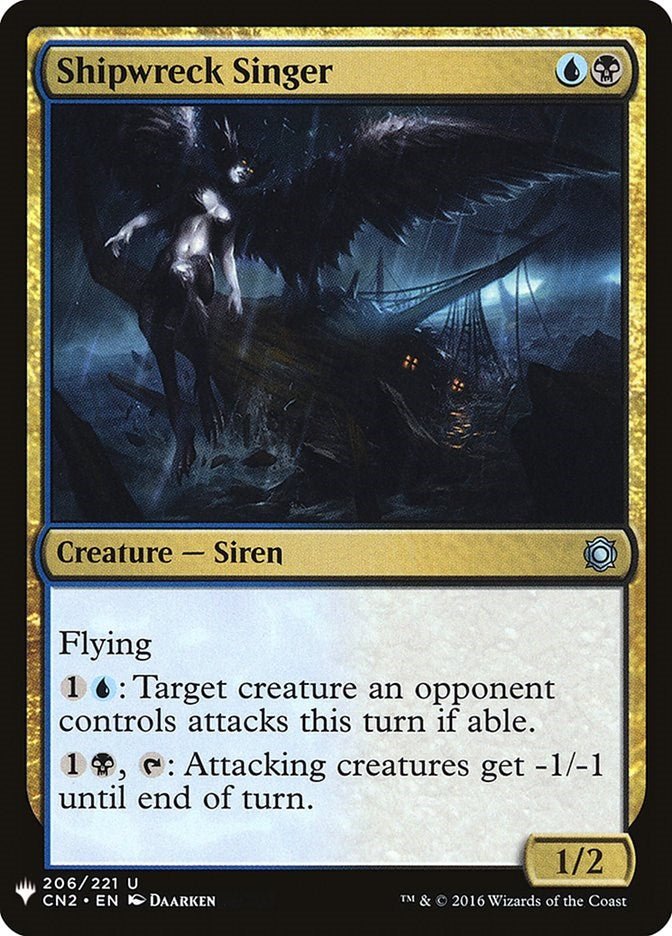 Shipwreck Singer [LIST - 206] - Cartes Sportives Rive Sud