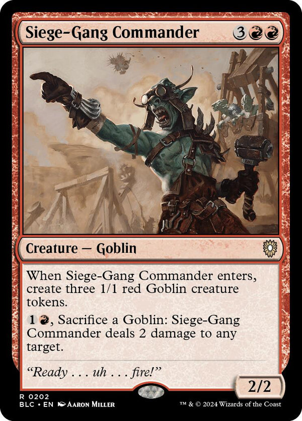 Siege - Gang Commander [BLC - 202] - Cartes Sportives Rive Sud