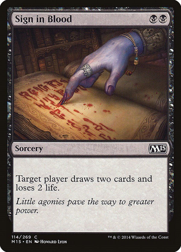 Sign in Blood [M15 - 114] - Cartes Sportives Rive Sud